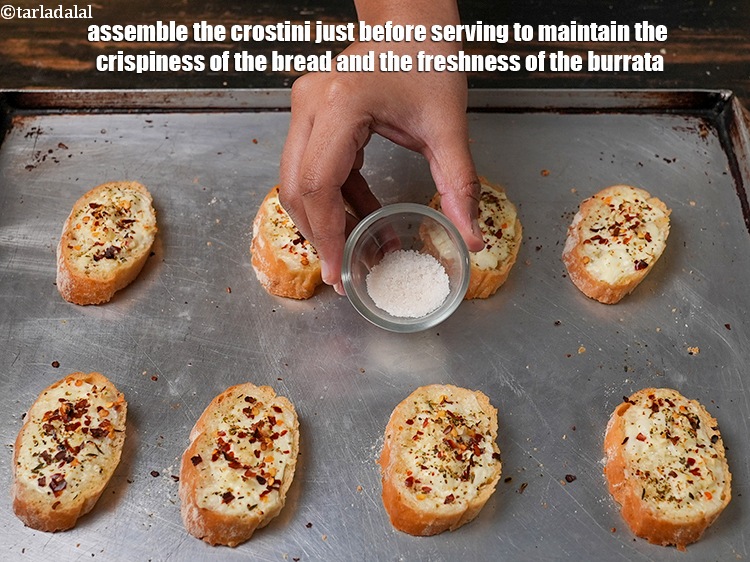 Step 15 – Assemble the crostini just before serving to maintain the crispiness of the bread and the …
