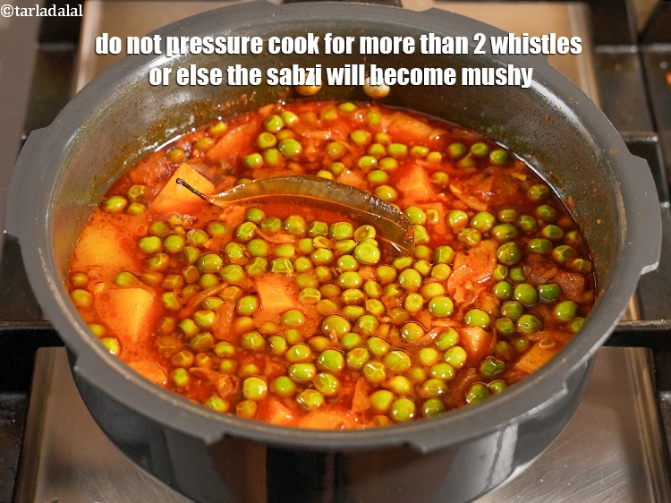 Step 34 – Do not pressure cook for more than 2 whistles or else the sabzi will become …