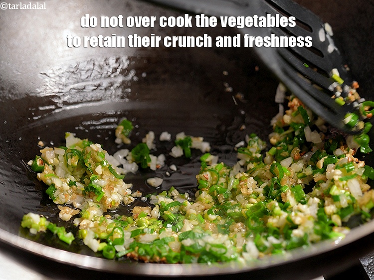 Step 34 – Do not over cook the vegetables to retain their&nbsp;crunch and freshness.