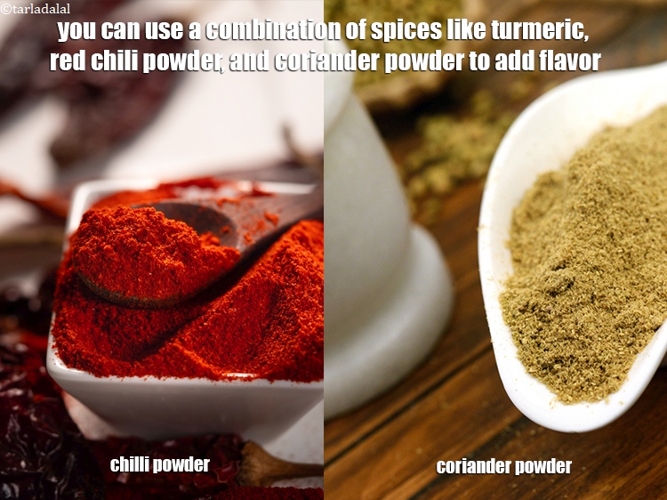 Step 21 – You can use a combination of spices like turmeric, red chili powder, and coriander powder …