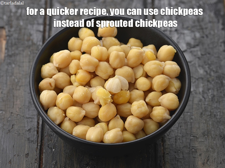 Step 25 – For a quicker recipe, you can use chickpeas instead of sprouted chickpeas
