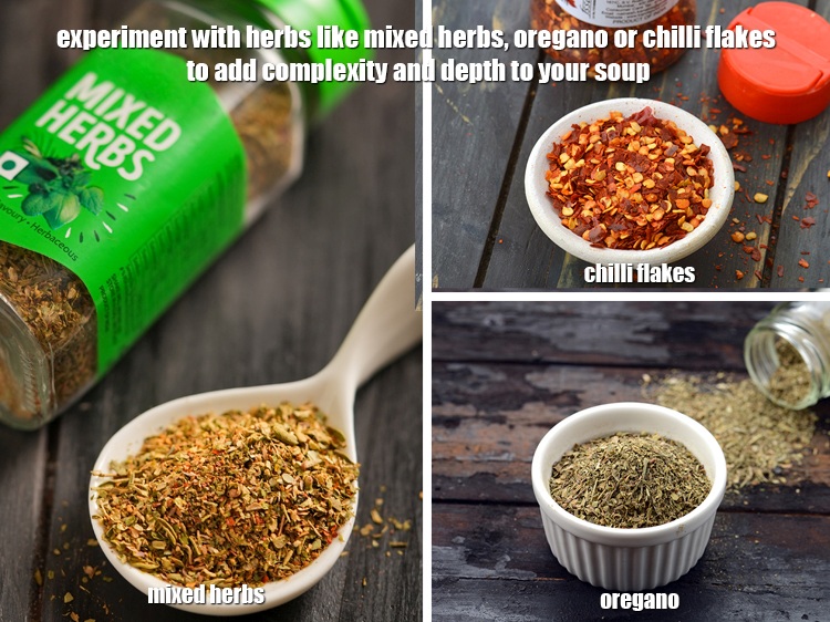 Step 25 – Experiment with herbs like mixed herbs, oregano or chilli flakes to add complexity and depth …