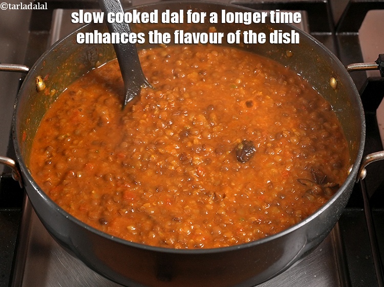 Step 51 – Slow cooked dal for a longer time enhances the flavour of the dish.