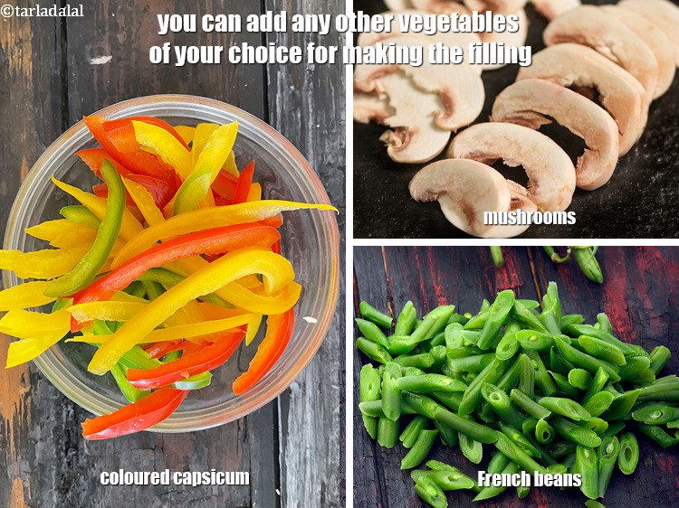 Step 44 – You can add any other vegetables of your choice for making the filling.