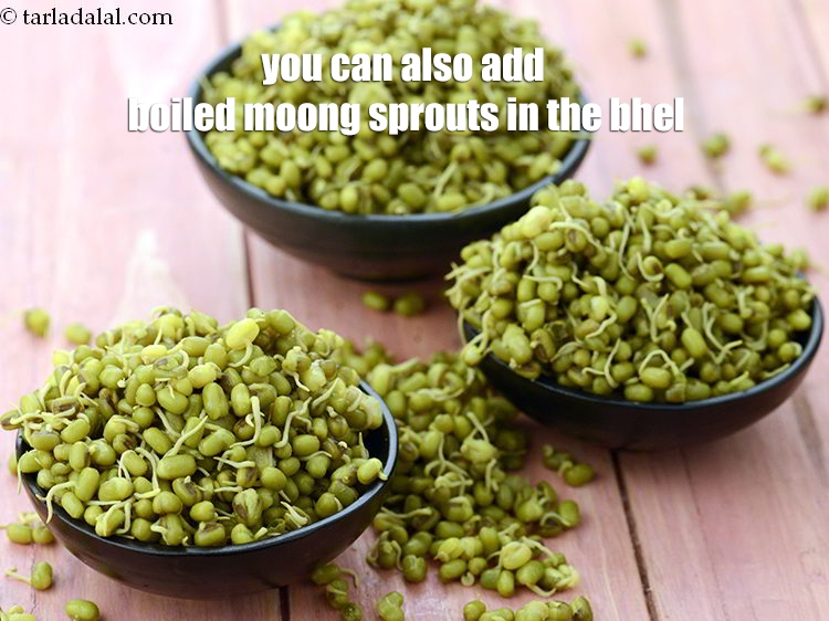 Step 29 – You can also add moong sprouts&nbsp;in the bhel.