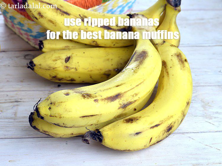 Step 21 – Use ripped bananas for the best banana muffins.