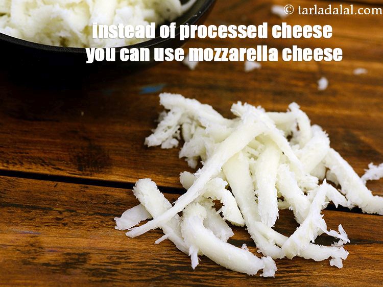 Step 28 – Instead of processed cheese you can use mozzarella cheese.