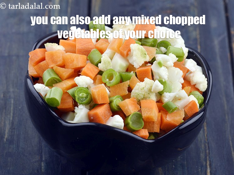 Step 32 – You can also add any mixed chopped vegetables of your choice.