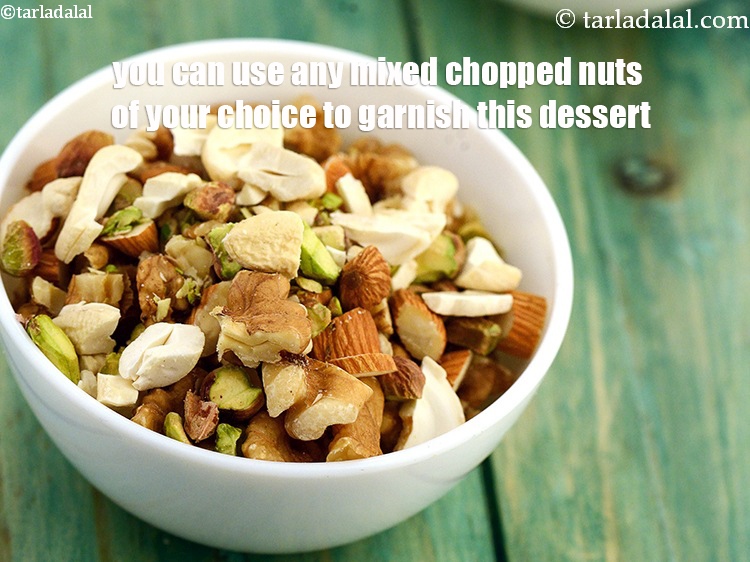 Step 27 – You can use any mixed chopped nuts of your choice to garnish this dessert.
