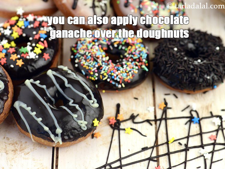 Step 26 – You can also apply chocolate ganache over the doughnuts.