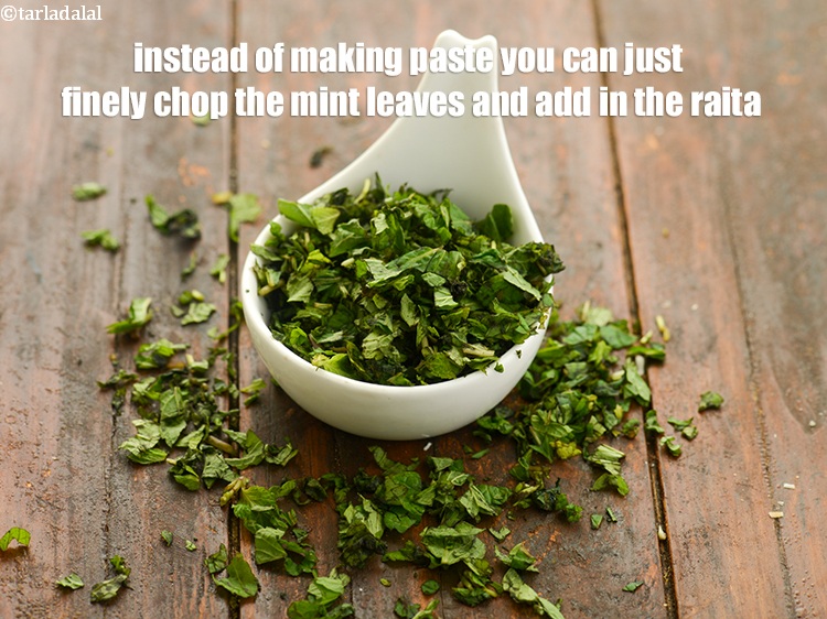 Step 29 – Instead of making paste you can just finely chop the mint leaves and add in …