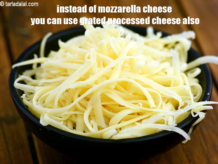 Step 21 – Instead of mozzarella cheese you can use grated processed cheese also.