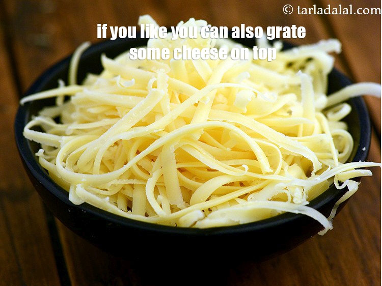 Step 35 – If you like you can also grate some cheese on top.