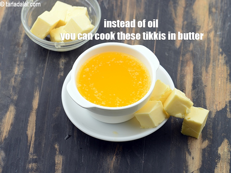 Step 23 – Instead of oil you can cook these tikkis in butter.