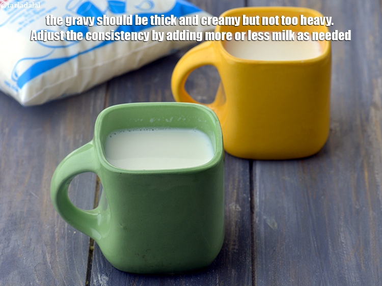 Step 50 – The gravy should be thick and creamy but not too heavy. Adjust the consistency by …