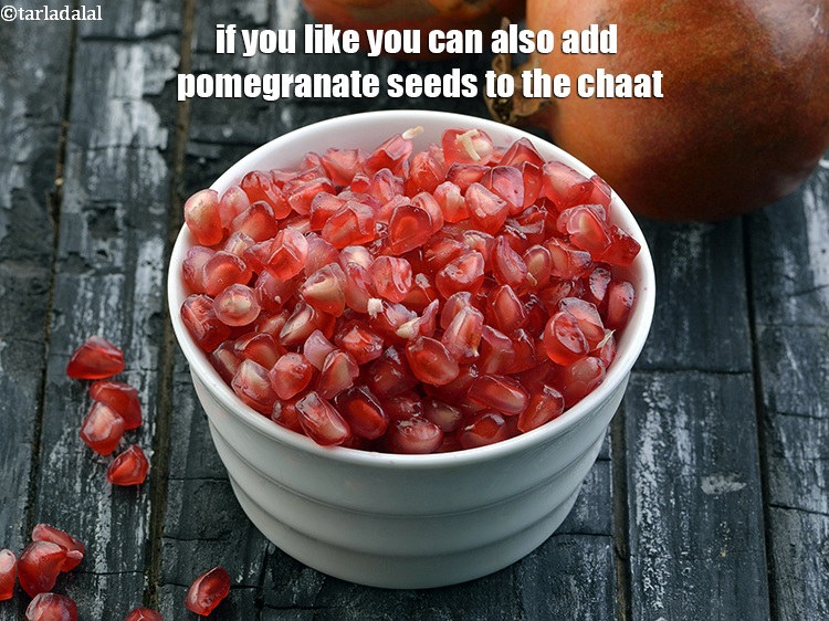 Step 41 – If you like you can also add pomegranate seeds to the chaat.