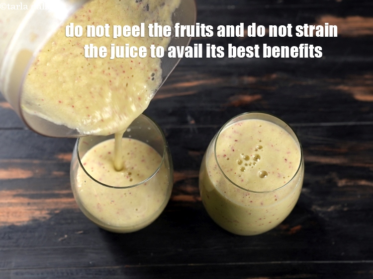 Step 11 – Do not peel the fruits and do not strain the juice to avail its best …