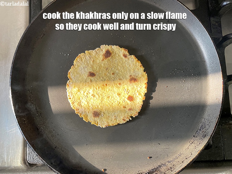 Step 32 – <meta charset="UTF-8" />Cook the khakhras only on a slow flame so they cook well and …