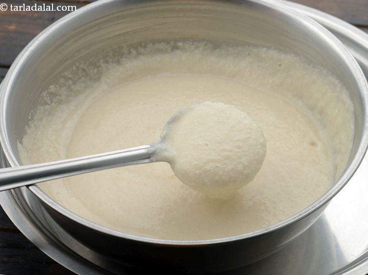 Step 33 – After fermentation make sure to mix the batter with a spoon very well.&nbsp;<br /> &nbsp;