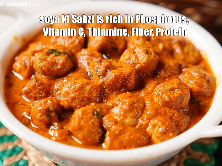 Step 36 – <meta charset="UTF-8" /> <strong>Soya ki Sabzi&nbsp;is rich in&nbsp;Phosphorus,&nbsp;Vitamin C,&nbsp;Thiamine,&nbsp;Fiber, Protein.</strong> <ol> <li><strong>Phosphorus&nbsp;</strong>:&nbsp;<a href="https://www.tarladalal.com/recipes-for-Phosphorus-Rich-Foods-1156">Phosphorous</a>&nbsp;works closely with …