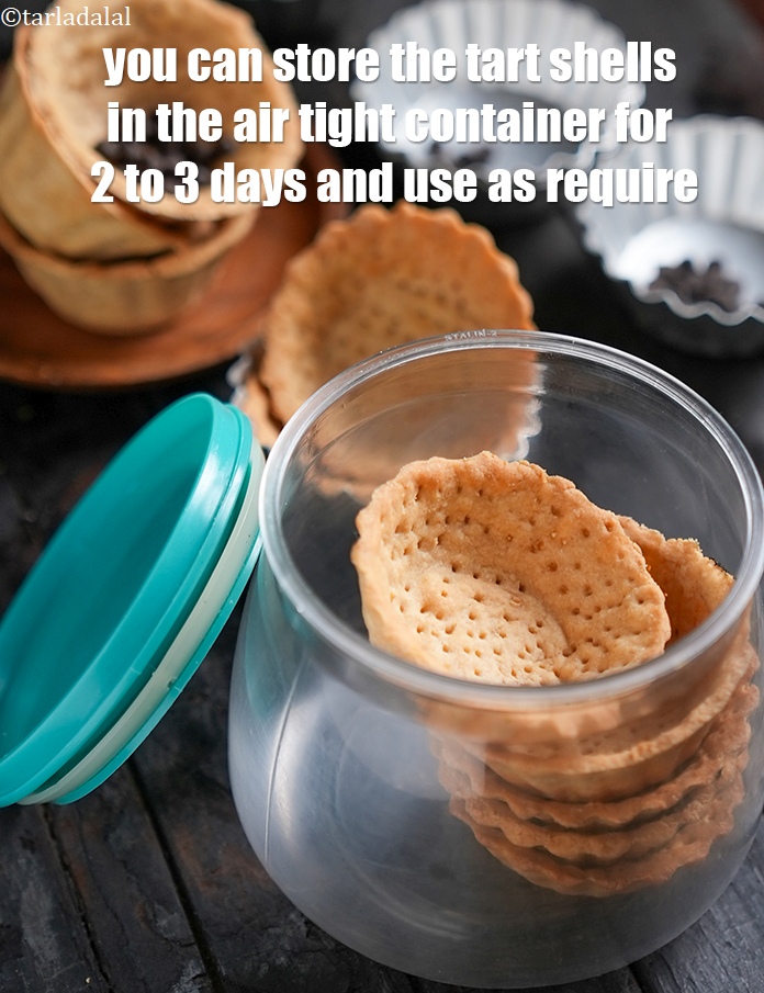 Step 22 – You can store these Indian style wheat tart shells in an air tight container for …
