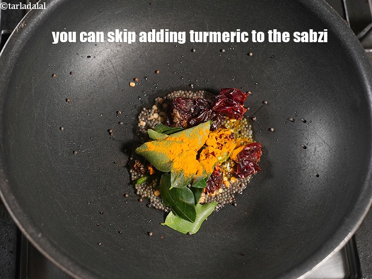 Step 23 – You can skip adding turmeric to the sabzi.