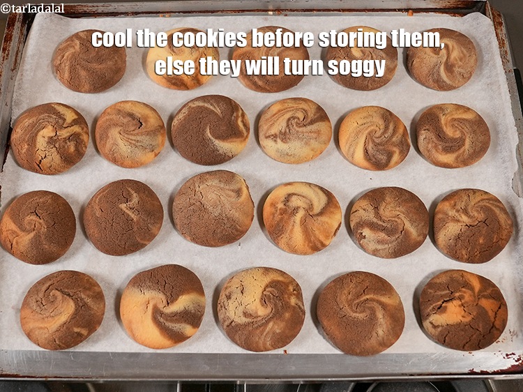 Step 23 – Cool the cookies before storing them, else they will turn soggy.