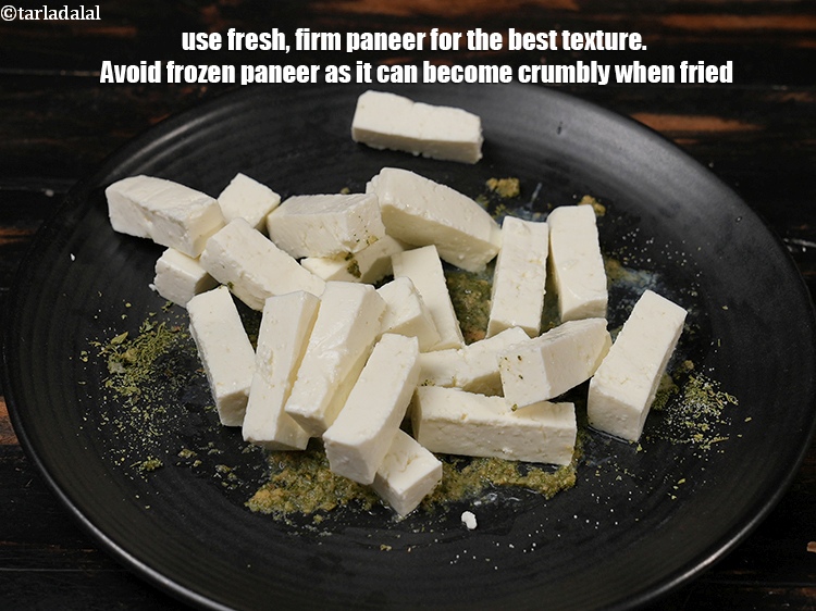 Step 31 – Use fresh, firm paneer for the best texture. Avoid frozen paneer as it can become …