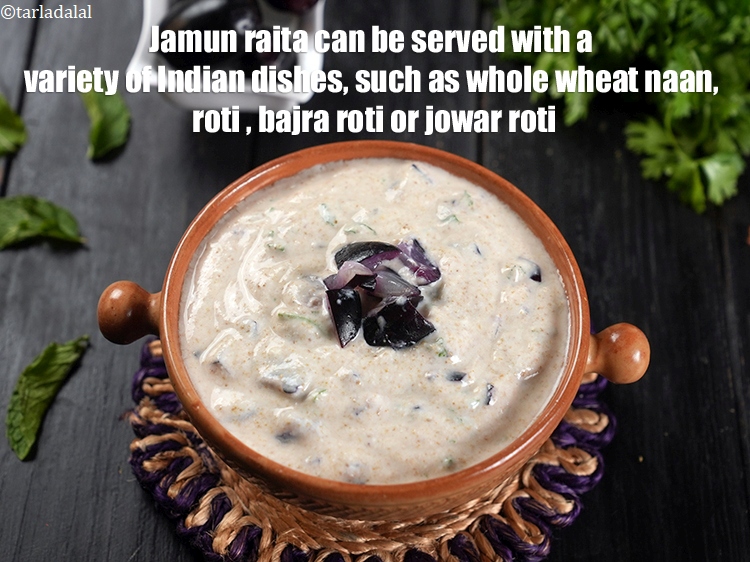 Step 15 – <strong>Jamun raita</strong> can be served with a variety of Indian dishes, such as whole wheat …