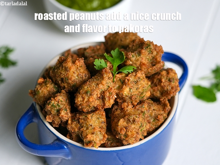 Step 26 – <strong>Roasted peanuts add a nice crunch and flavor to pakoras.</strong>