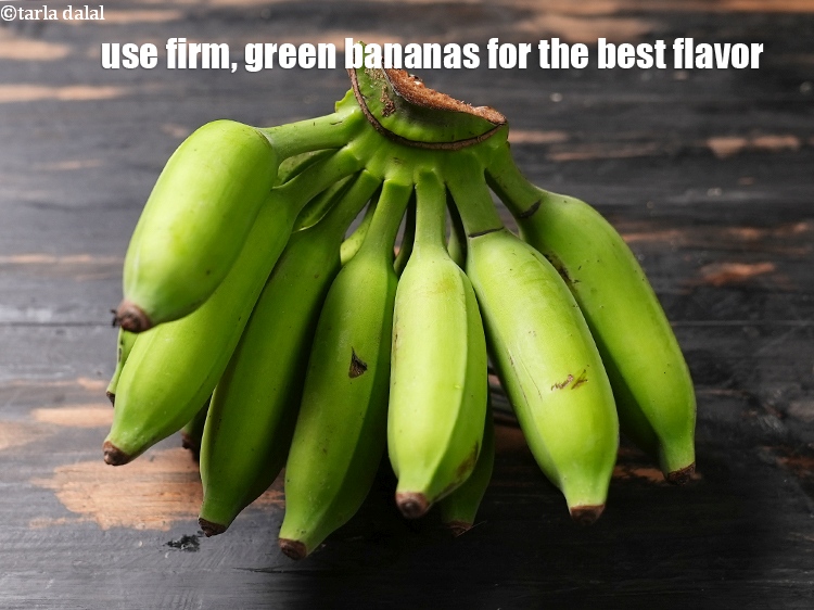 Step 27 – Use firm, green bananas for the best flavor.