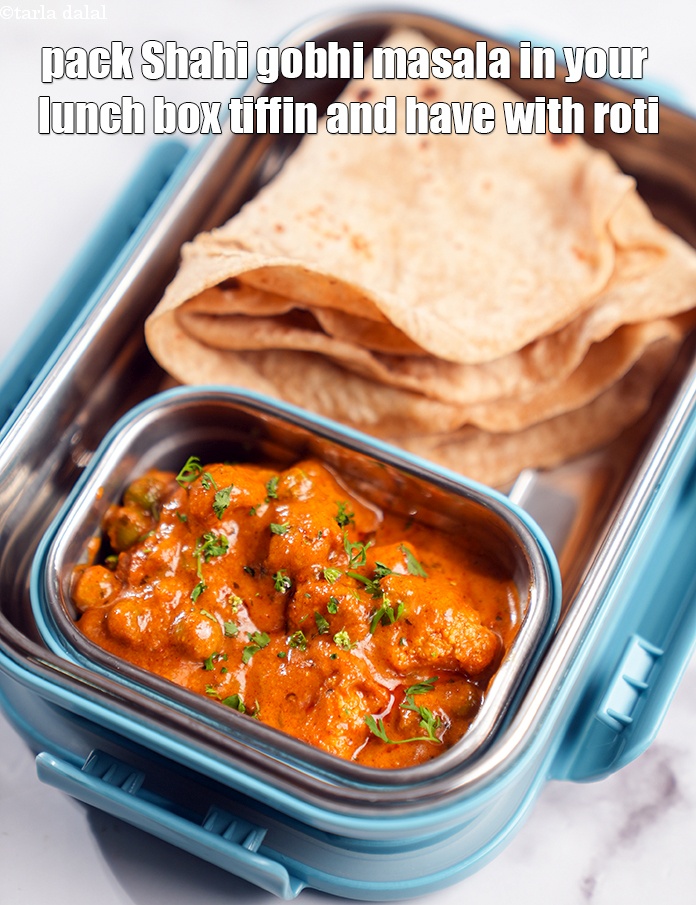Step 41 – Pack <strong>Shahi gobhi masala&nbsp;</strong>in your lunch box tiffin and have with roti.