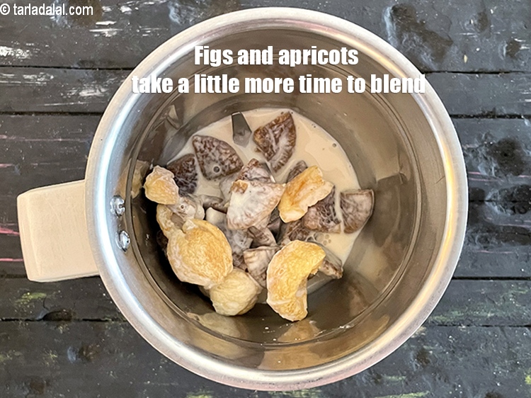 Step 21 – Figs and apricots take a little more time to blend.