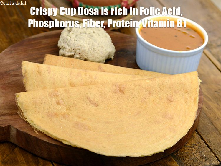 Step 35 – <strong>Crispy Cup Dosa&nbsp;is rich in&nbsp;Folic Acid,&nbsp;Phosphorus,&nbsp;Fiber,&nbsp;Protein,&nbsp;Vitamin B1.</strong> <ol> <li><strong>Folic Acid</strong>&nbsp;<strong>(Vitamin B9):</strong>&nbsp;<a href="https://www.tarladalal.com/recipes-for-Pregnancy-Folic-Acid-Rich-447">Folic acid</a>&nbsp;is an essential …