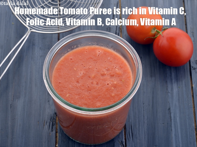 Step 19 – <strong>Homemade Tomato Puree is rich in&nbsp;Vitamin C,&nbsp;Folic Acid,&nbsp;Vitamin B,&nbsp;Calcium, Vitamin A</strong> <ol> <li><strong>Vitamin C </strong>:&nbsp; …