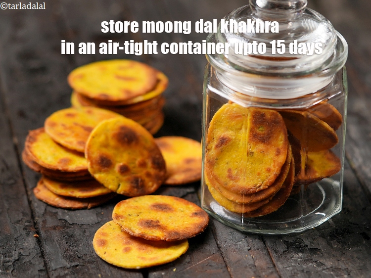 Step 42 – Store <strong>moong dal khakhra |&nbsp;moong dal papdi | healthy non fried moong dal crispy jar …