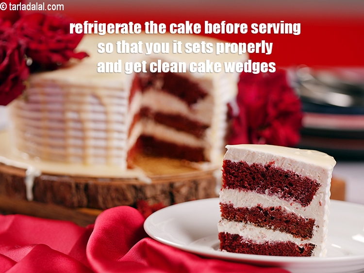 Step 55 – Refrigerate the cake before serving so that you it sets properly and get clean cake …