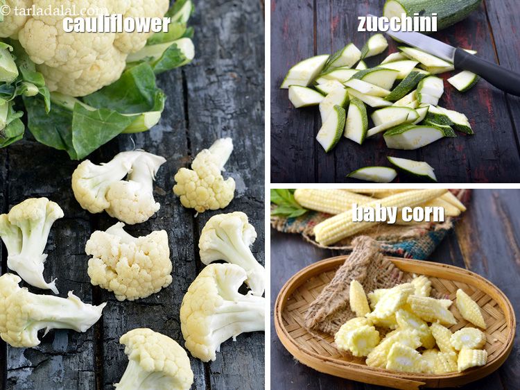 Step 25 – Other vegetables like cauliflower, zucchini and baby corn can be added in this recipe.&nbsp;
