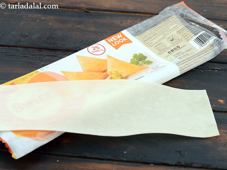 Step 28 – Store the samosa sheets in the freezer, and remove it &frac12; an hour before using.