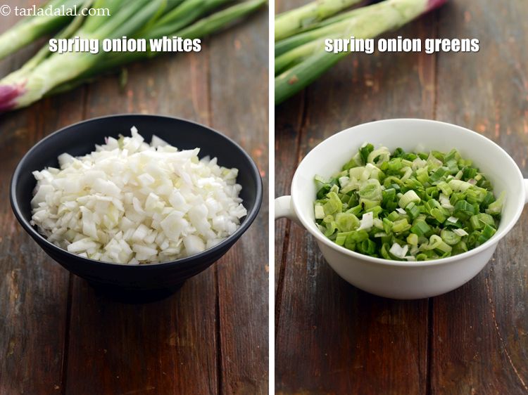 Step 21 – Onions and coriander can be replaced with spring onion whites and greens.