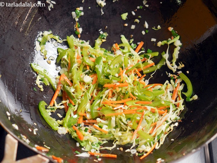 Step 22 – Do not the cook the vegetables too much to maintain the crunch.