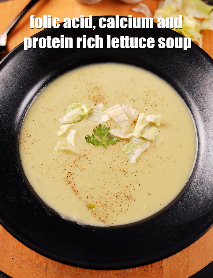Step 20 – <strong>folic acid, calcium and protein rich lettuce soup</strong>