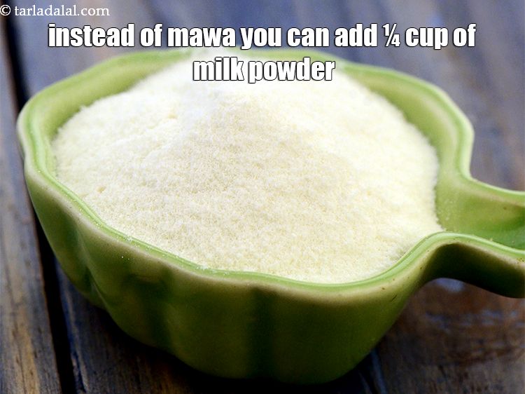 Step 24 – <p>Instead of mawa you can add ¼ cup of milk powder.</p>