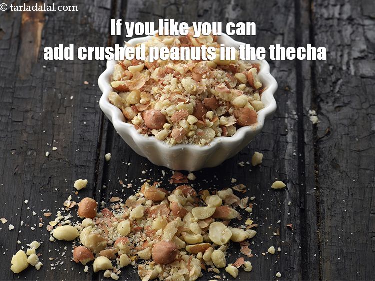Step 35 – If you like you can add crushed peanuts in the thecha.