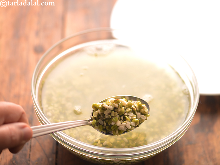 Step 3 – The moong dal and urad dal have to be soaked. So plan for it in …