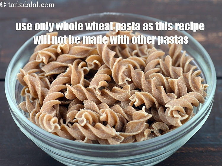 Step 24 – Use only whole wheat pasta as this recipe will not be made with other pastas.