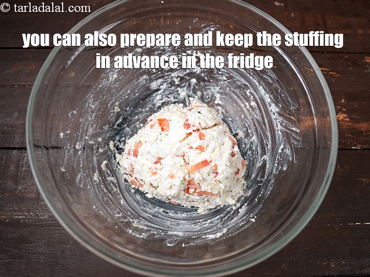Step 29 – You can also prepare and keep the stuffing in advance in the fridge.