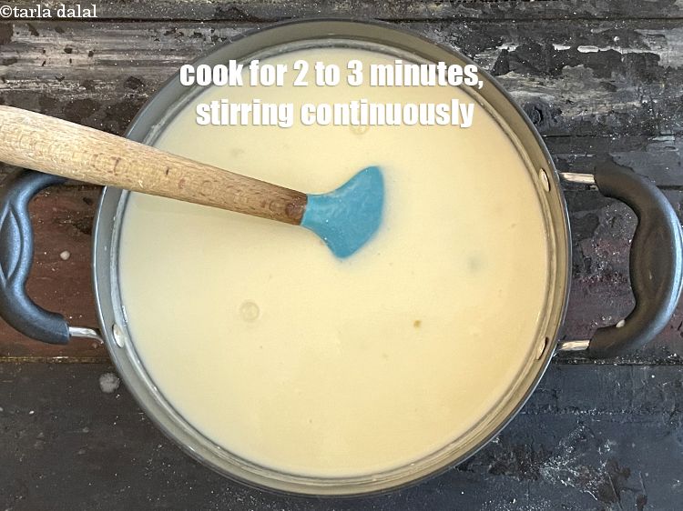 Step 27 – Cook for 2 to 3 minutes, while stirring continuously.
