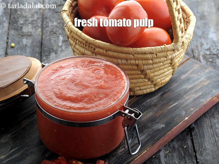 Step 38 – The tomato pulp used in this recipe is fresh. Learn<strong>&nbsp;<a href="https://www.tarladalal.com/fresh-tomato-pulp-homemade-tomato-pulp-38652r" target="_blank">how to make thick …