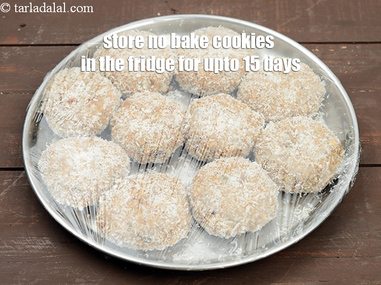Step 23 – Store no bake cookies in the fridge for upto 15 days.